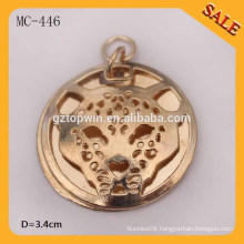 MC446 custom embossed metal labels/hang metal tag for clothing